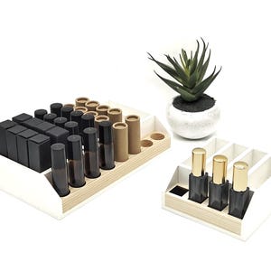 10 ml Square or Round Roller Bottle or Kraft Lip Balm Tube Display - Product Display- 22 mm Holes - Multiple Sizes