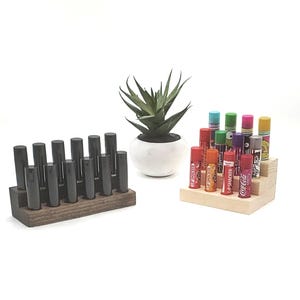 Tiered Lip Balm Displays for 0.15 oz Plastic Tubes- Multiple Sizes - 17 mm Holes