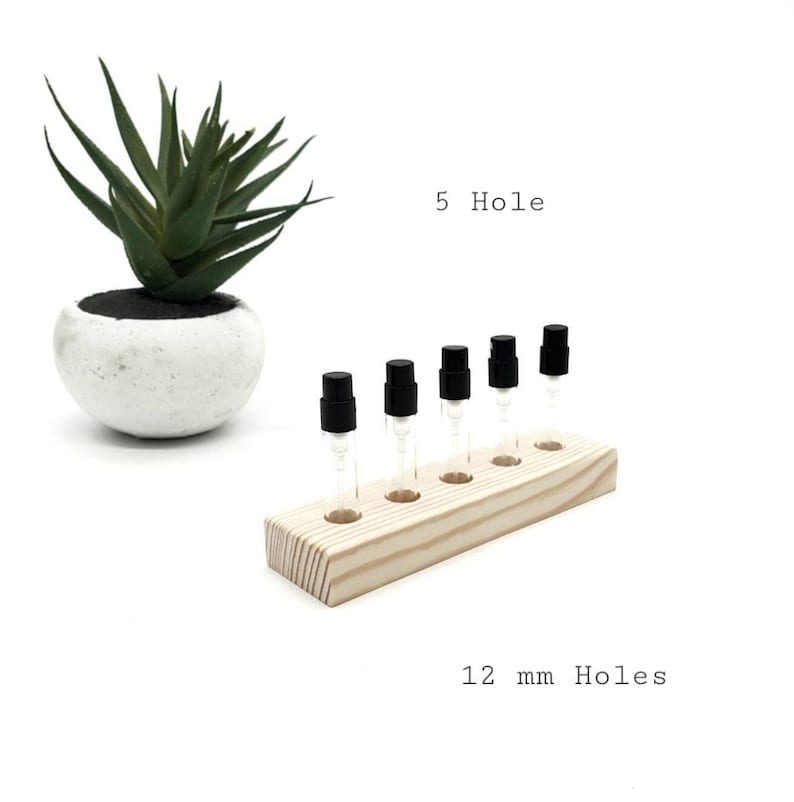 Perfume Sample Holders - Fragrance Organizer - Atomizer Storage - 2-10 ml Vials - Multiple Sizes 12 mm 5 Hole