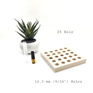 Perfume Sample Holders - Fragrance Organizer - Atomizer Storage - 2-10 ml Vials - Multiple Sizes 14.3 mm 25 Hole