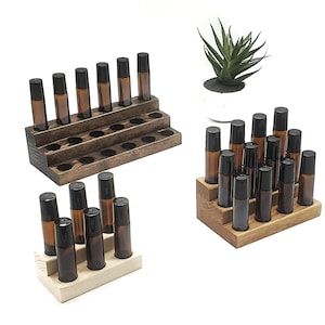 Multiple Sizes! 10 ml Tiered Roller Ball Bottle Racks - 2 & 3 Tier - 21 mm Holes