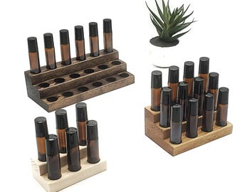 Multiple Sizes! 10 ml Tiered Roller Ball Bottle Racks - 2 & 3 Tier - 21 mm Holes
