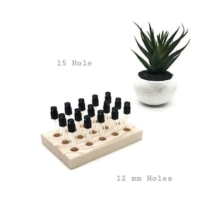 Perfume Sample Holders - Fragrance Organizer - Atomizer Storage - 2-10 ml Vials - Multiple Sizes 12 mm 15 Hole