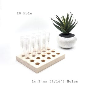 Perfume Sample Holders - Fragrance Organizer - Atomizer Storage - 2-10 ml Vials - Multiple Sizes 14.3 mm 20 Hole