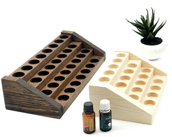 Wooden Essential Oil Storage Box Holds 40 Bottles, Holds Tall 5ml, 10ml,  15ml, Roller Bottles 