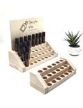 Modern Roller Bottle Display for 10 ml Bottles - Multiple Sizes with Back Option - 21 mm Hole Diameter