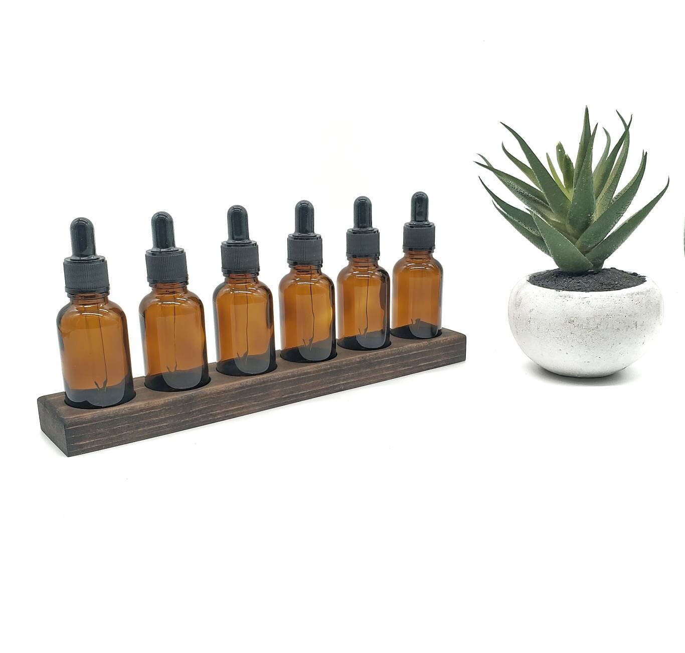 Boston Rack Glass 30 Ml (1 Oz) Glass Bottle Rack - 3-8 Hole - for Essential Oils, Beard ...