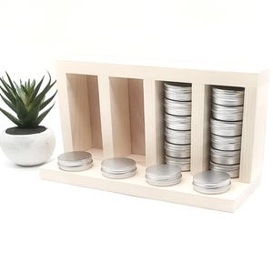 1 oz Balm Tin Display - Multiple Sizes with Engraved Back Option