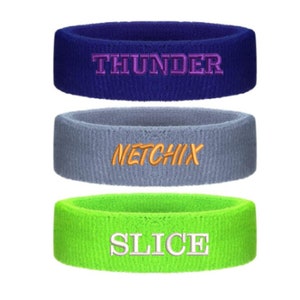 Embroidered sports headband, athletic headband, custom headband, headband gift, sports gift,team headband, personalized headband (ONE PIECE)