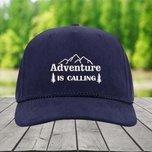 Adventure Is Calling Corduroy Hat,Adventure Hat, Vintage Corduroy Hat,Nature Corduroy Hat,Hiking Camping Hat, Hikers Outdoor Lovers Gift