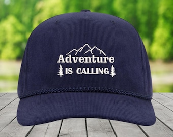 Adventure Is Calling Corduroy Hat: Hiking, Camping, Nature