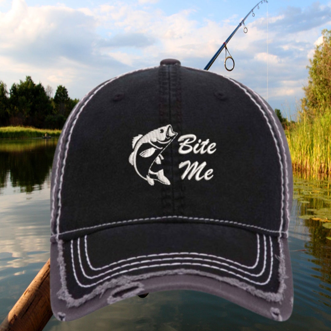 Fishing Baseball Cap, Bass Fishing Hat, Fishing Gift,funny Fishing Hat ...