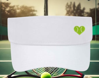 Tennis Heart Visor,tennis visor, tennis gift, tennis clothing, Tennis player visor, Tennis coach visor, tennis team visor,tennis player gift
