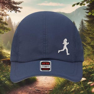 Girl Runner Running hat, Gift for Runner, Womens Running Hat, Marathon Running Gift, Trail Running Hat,Sports hat,  embroidered running hat