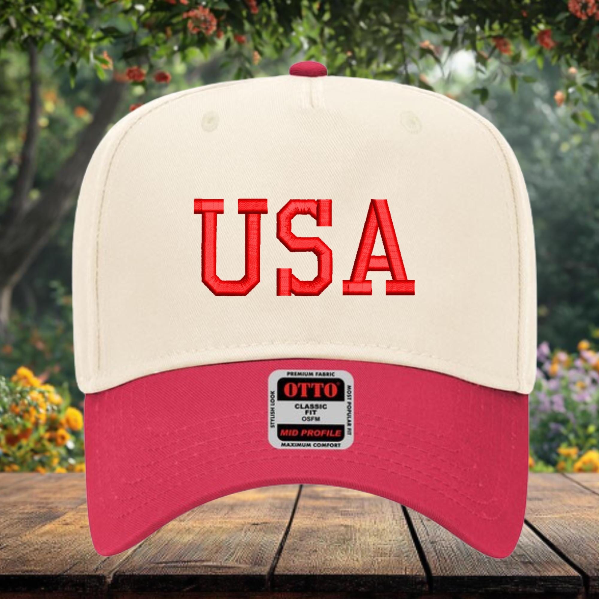 Embroidered USA Trucker Hat: Vintage Patriotic Snapback - Etsy
