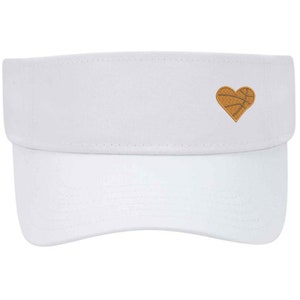 basketball heart visor,basketball hat, basketball mom visor, basketball mom gift, basketball coach visor, basketball team visor