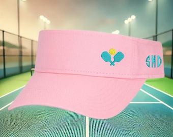 Monogrammed Pickleball Visor, Pickleball Hat,Personalized Pickleball Gift, Performance Sports Hat,Pickleball Birthday, Pickleball Team Visor