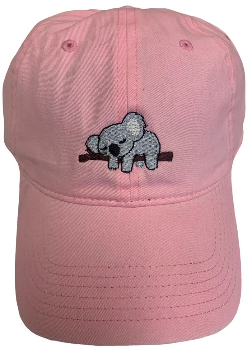 Embroidered Koala Hat: Cotton Twill Baseball Cap image 4