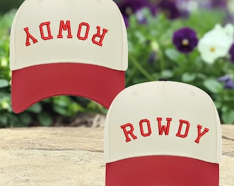 Rowdy Hat: Upside Down Embroidered Snapback Funny Cap