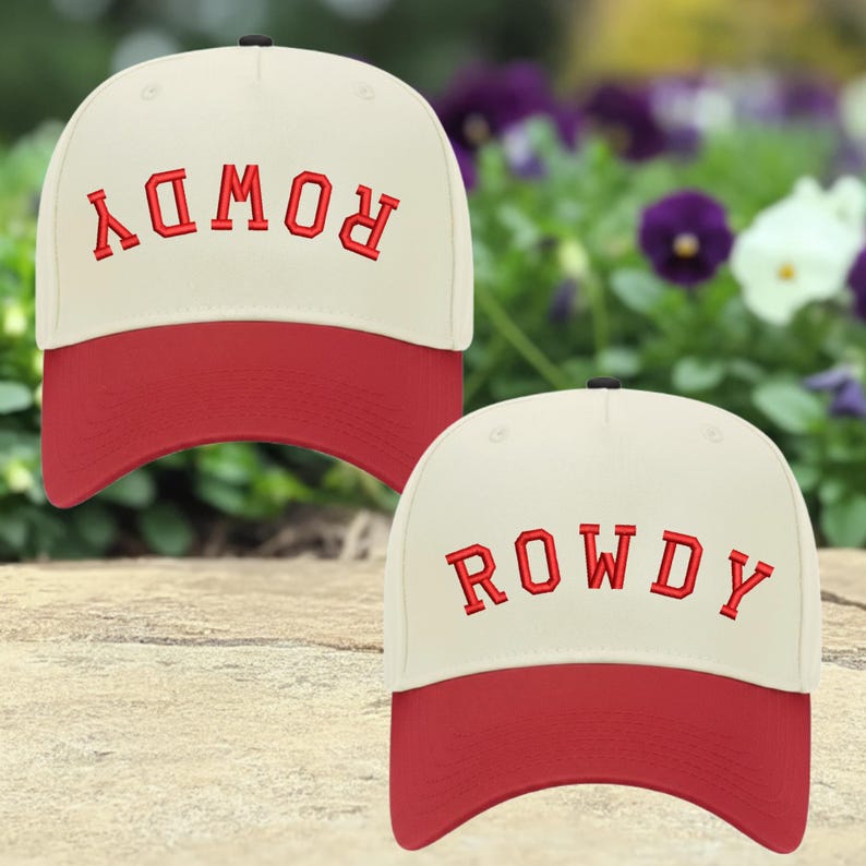 Rowdy Hat: Upside Down Embroidered Snapback Funny Cap - Etsy