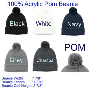 Emberoidered Chicken Beanie, Chicken Lady Gift, Farm Fall Winter Hat image 5