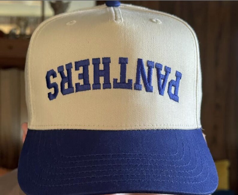 Custom Upside Down Text Hat, Rally Retro Baseball Cap with Optional Rope Colors image 3
