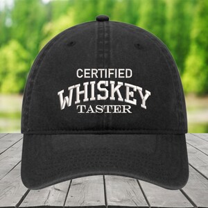 Certified Whiskey Taster Hat, Funny Whiskey Lover Hat, Hat for Bourbon Lovers, Whiskey Gift for Him, Bachelor Party Hat,Whiskey Festivals