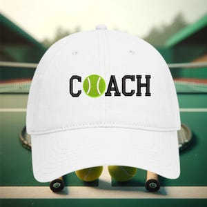 Tennis Coach Hat, Tennis coach gift, tennis coach clothing, tennis team coach, tennis coach, tennis gift, tennis team captain