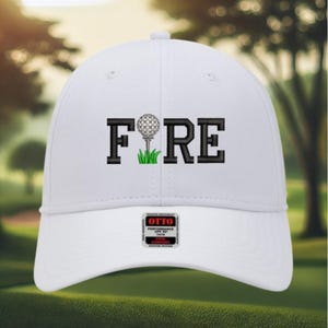 Fore golf hat, Performance golf Hat, golf gift, Gift for golfer, UPF golf hat, Embroidered Golf Hat, custom golf hat, golf tournament hat