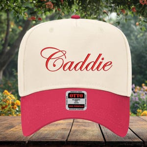 Caddie Hat, Embroidered Golf Cap, Funny Caddie Gift, Bachelorette Party Hat, Golf Team Hat,Country Club Aesthetic Cap, Caddy Girl Accessory