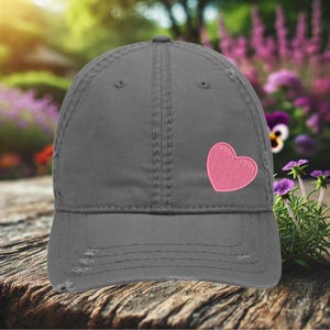Heart Hat, Love Hat, Distressed Hat, Valentine&#39;s Day hat, Valentine&#39;s gift, Vday Gift, Romance Hat, Lovers Hat,Hat with a Heart, BFF gift
