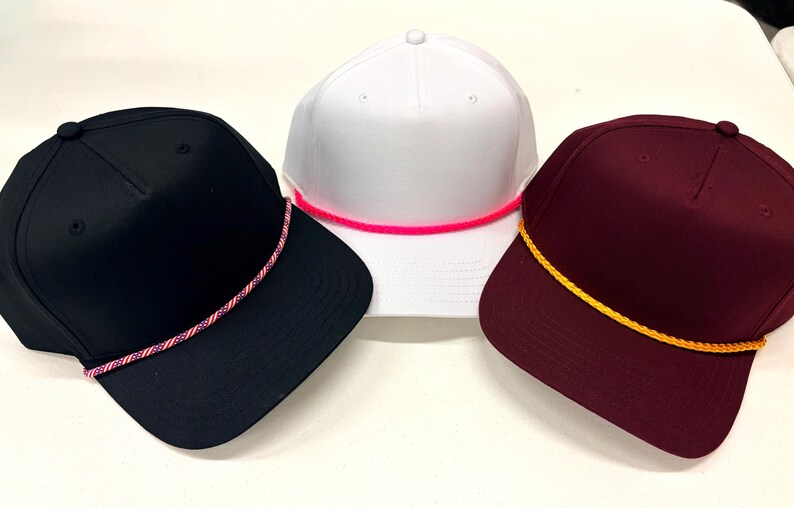 Custom Upside Down Text Hat, Rally Retro Baseball Cap with Optional Rope Colors image 14