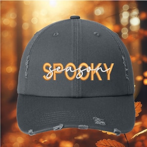 Spooky Season Baseball Cap, Halloween Cap, Spooky Season Cap, Gift for Halloween Lover, Halloween Cap, Halloween Gift, Cute Spooky Hat