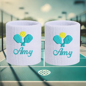 Pickleball Wristbands, Pickleball Sweatbands, pickleball lover Gifts, pickleball team,  pickleball gift, custom sweat wristbands (ONE PAIR)