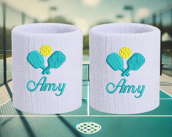 Pickleball Wristbands, Pickleball Sweatbands, pickleball lover Gifts, pickleball team,  pickleball gift, custom sweat wristbands (ONE PAIR)