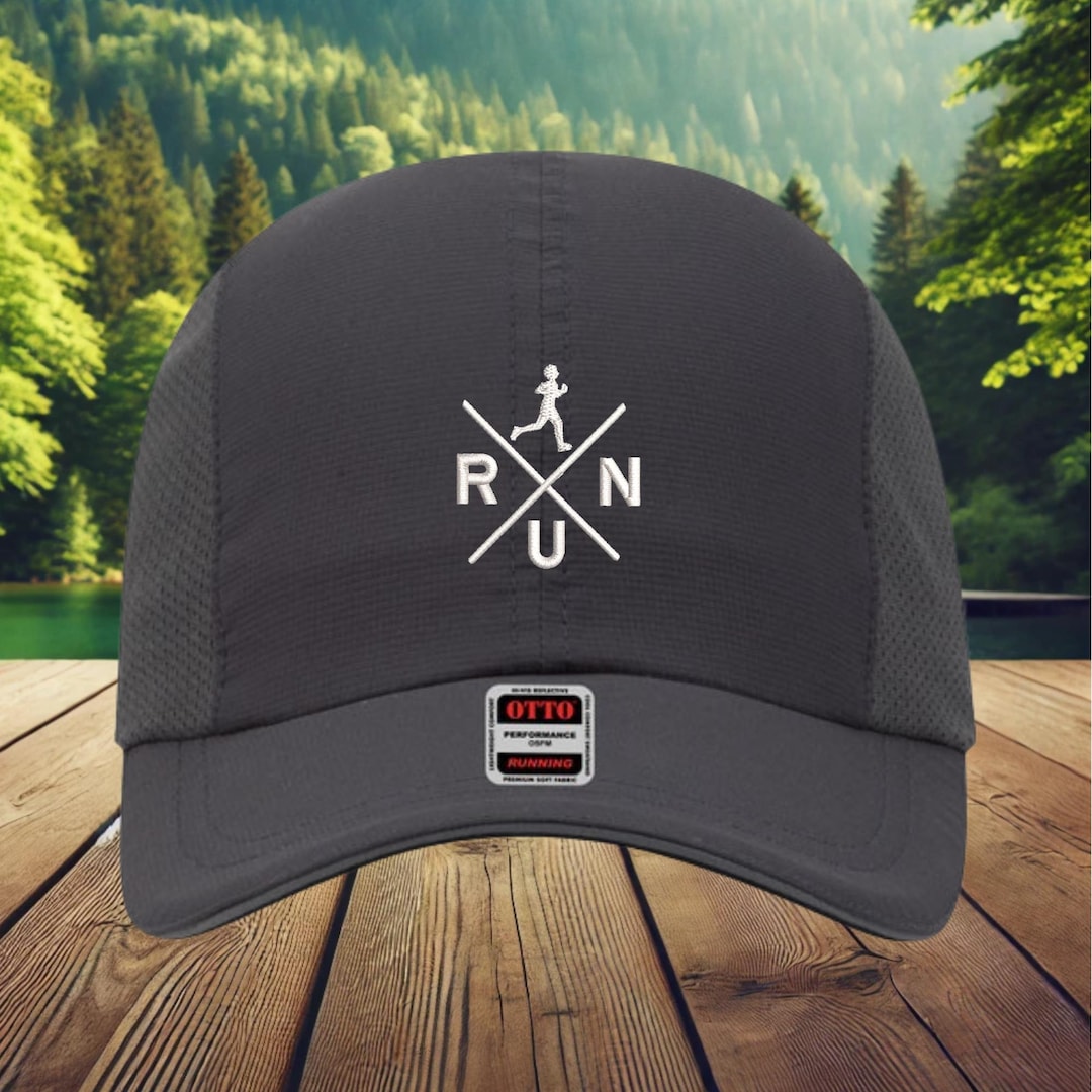 RUN Performance Hat, Embroidered Running Cap for Athletes - Etsy