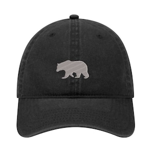 Bear Baseball Cap, bear Hat, Outdoor Nature Hat, Bear Ball cap, Wild Animal hat, bear gift, bear dad hat, Father&#39;s day gift