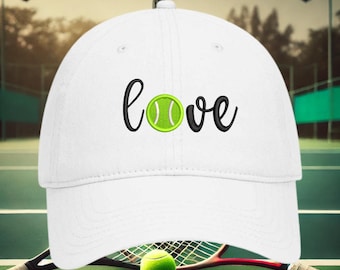 Love Tennis Embroidered Hat: Cotton Tennis Cap
