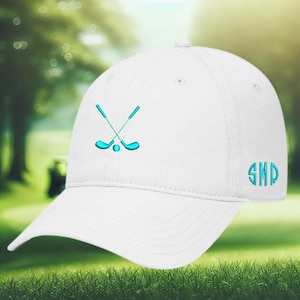 Monogrammed Golf Hat, Custom Golf Hat, Personalized Golf Hat, Gift for Golfers, Women&#39;s Golf Hat, Golf Gift, Golf Party Hat