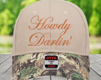 Gorro Howdy Darling Camuflaje: Gorra bordada de chica campestre