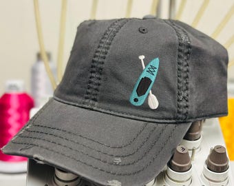 Paddle Board Hat, paddle boarding gift, SUP hat, paddle board accessory, SUP gift, paddle board gift, paddle boarding lover, distressed hat