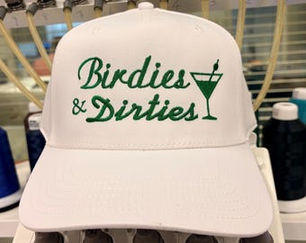 Birdies & Dirties Golf Hat, Funny Golf Party Cap