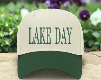 Lake Day Hat: Embroidered Snapback Summer Lake Cap Gift
