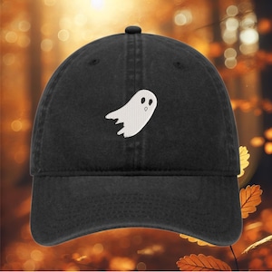 Ghost Baseball Cap, Halloween Cap, ghost dad hat, Spooky Season Cap,Gift for Halloween Lover,Halloween Cap,Halloween Gift,Cute Spooky Hat
