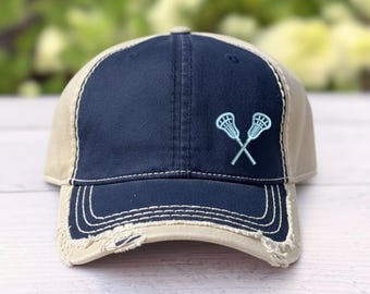 Gorra de lacrosse bordada: Regalo para aficionados al lacrosse