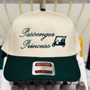 Passenger Princess Golf Hat, Embroidered Golf Cart Hat for Women, Funny Country Club Trucker Cap,Golf Gift for Her
