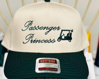 Passenger Princess Embroidered Golf Hat: Funny Trucker Cap