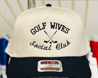 Golf Wives Social Club Hat: Embroidered Snapback Cap