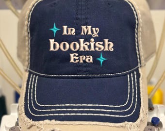 Bookish Embroidered Dad Hat: Book Lover Gift