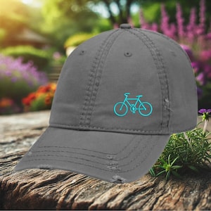 Bike hat, Cycling Hat, distressed baseball cap, Outdoor biking hat,Bicycle Lover Gift, cyclist accessory, Cyclist gift,gift for bike riders